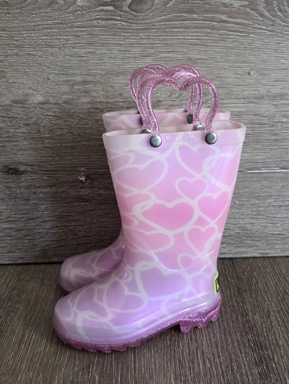 Western Chief Toddler Glitter Stars Lighted Rain Boot - Size 6